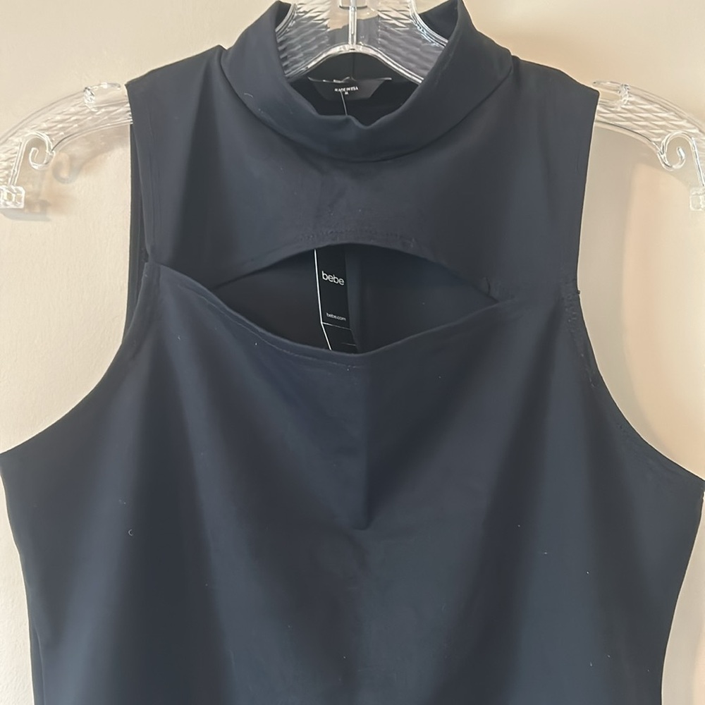 BEBE halter cut out top NWT